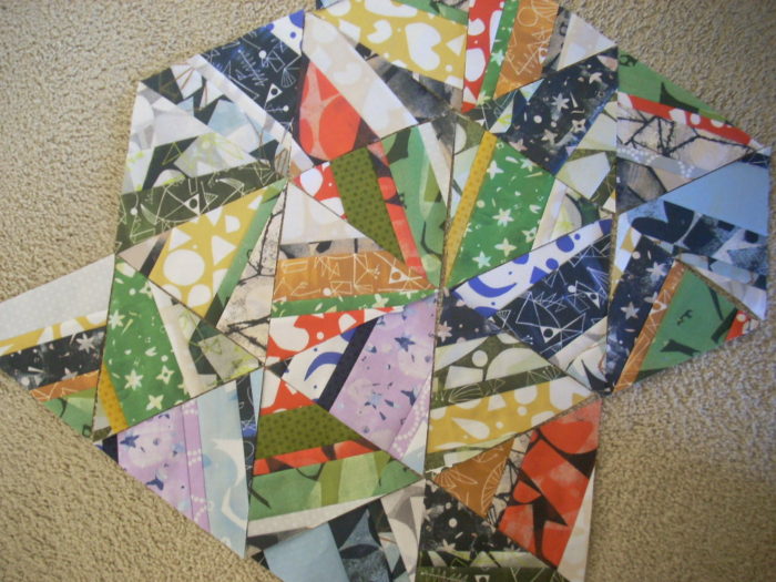 printmaking mini quilt